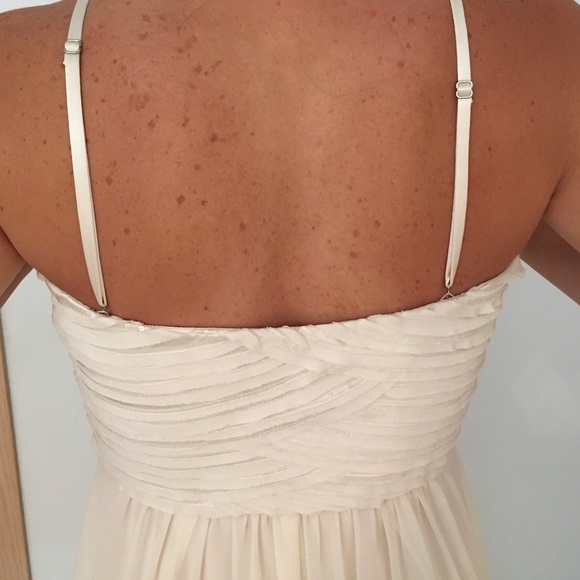 Calvin Klein Strapless Silk Ivory Formal Gown - Picture 6 of 9